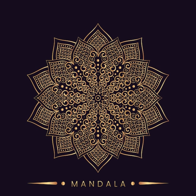 Luxury mandala gold color Vector Illustration