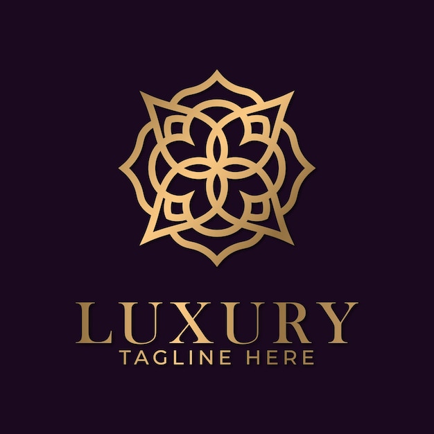 Luxury mandala and golden ornamental logo design template for spa and massage business industry