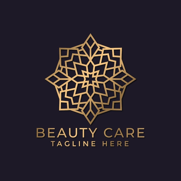 Luxury mandala and golden ornamental logo design template 