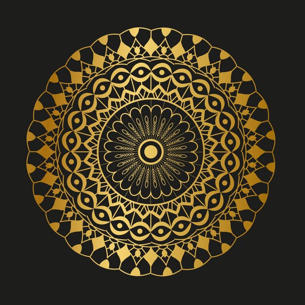 Luxury mandala golden withe Arabic style