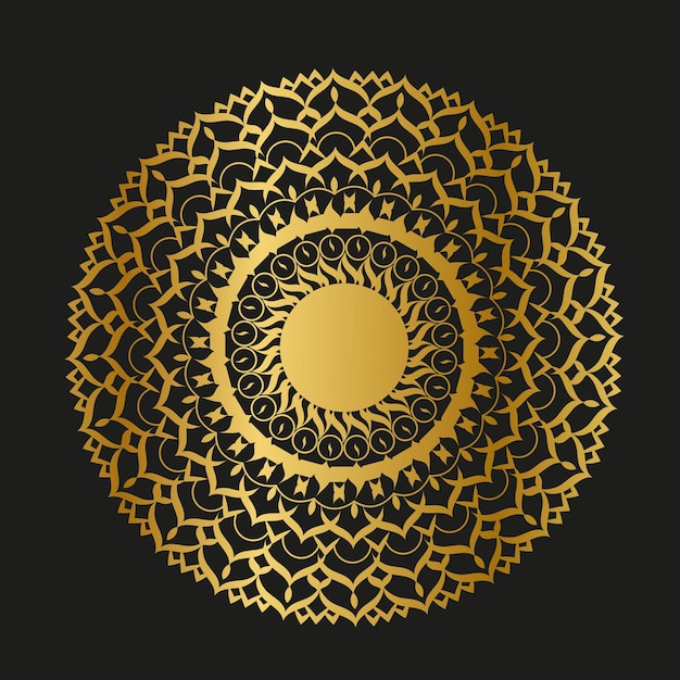 Luxury mandala golden withe Arabic style