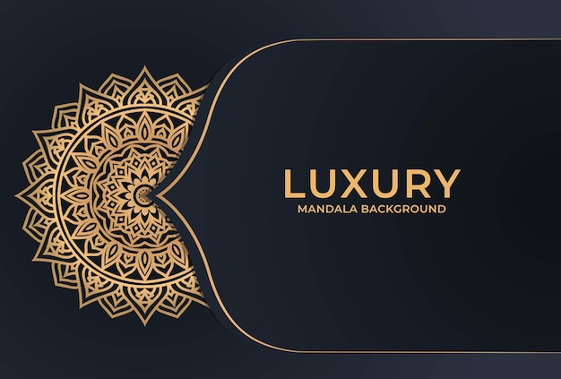 Luxury mandala ornamental background in gold color