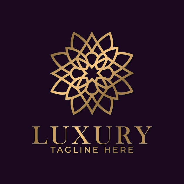 Luxury mandala ornamental logo design template for branding corporate identity