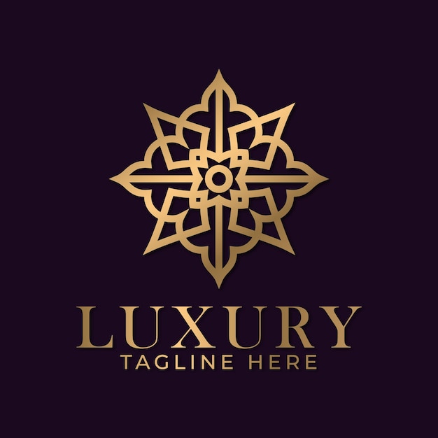 Luxury mandala and ornamental logo design template for spa and massage business industry