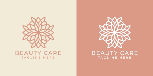 Luxury mandala ornamental logo design template for spa and massage business industry