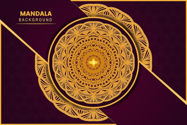 Luxury mandala ornamental pattern background design in gold color template