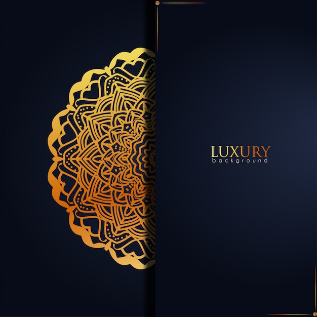 Luxury mandala pattern background with golden arabesque