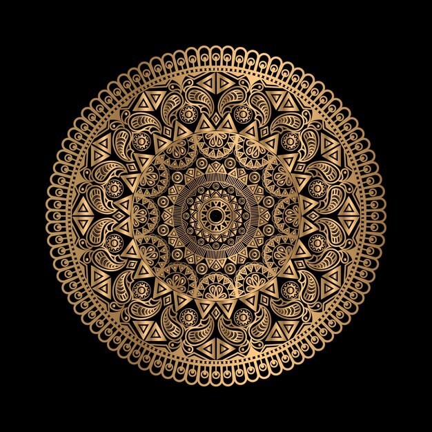 Luxury mandala Symbol Islamic design color Vector Premium