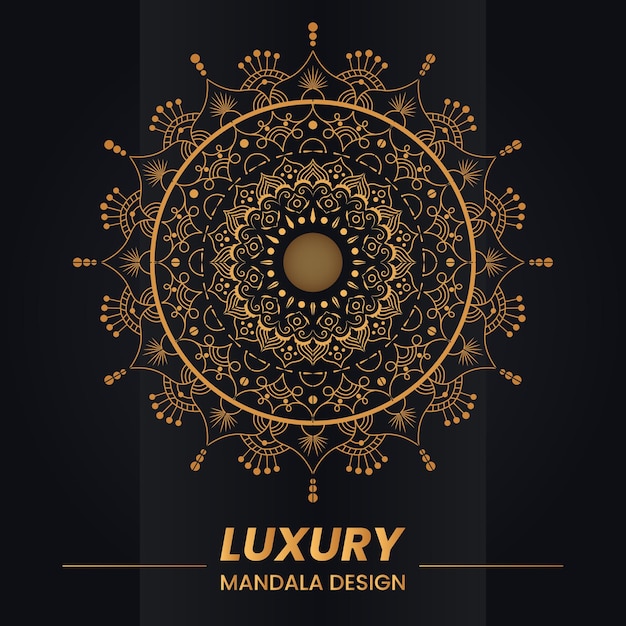 Luxury mandala template design Golden gradient mandala