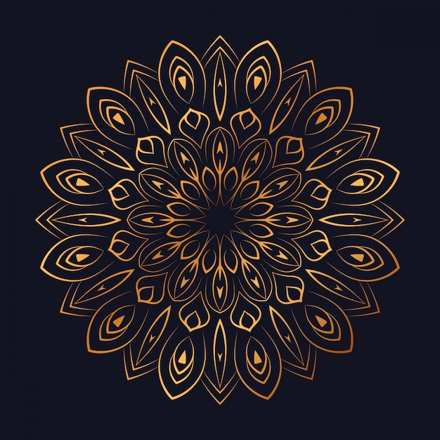 Luxury mandala with golden arabesque design arabic islamic style