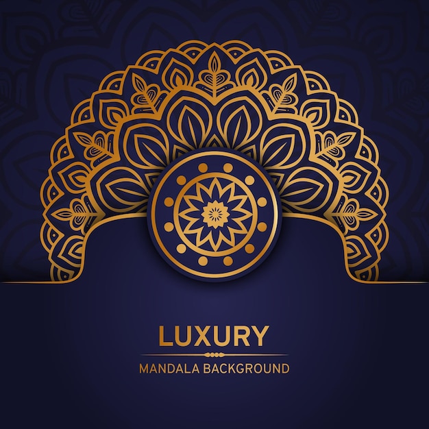 Luxury mandala with golden background