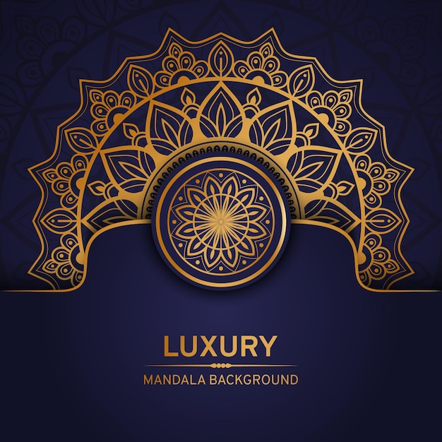 Luxury mandala with golden background