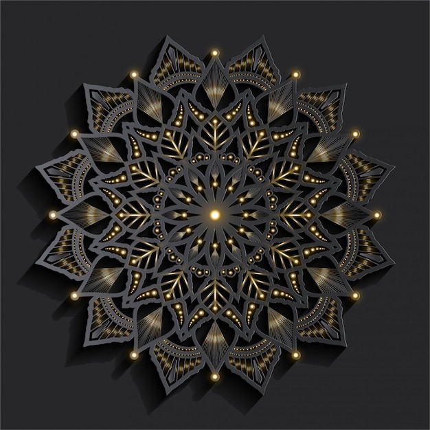 Luxury mandala with golden effect