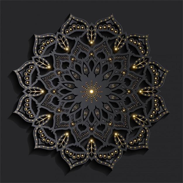 Luxury mandala with golden effect