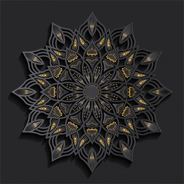 Luxury mandala with golden effect