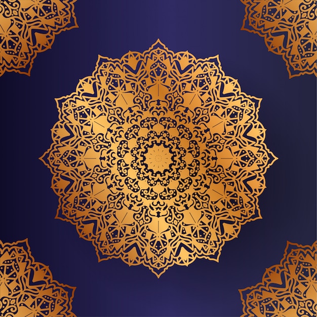 Luxury mandala with golden pattern arabic islamic style background  