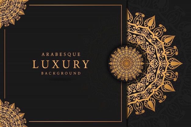 Luxury mandala  with islamic golden arabesque  arabic 