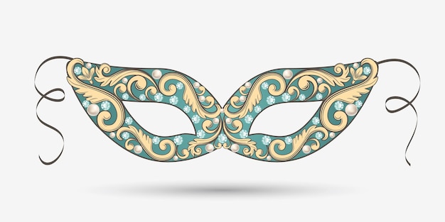 Luxury masquerade mask. Ornate carnival designs Vector illustration.