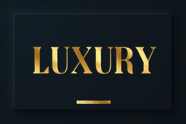 Vector luxury metallic text effect mockup