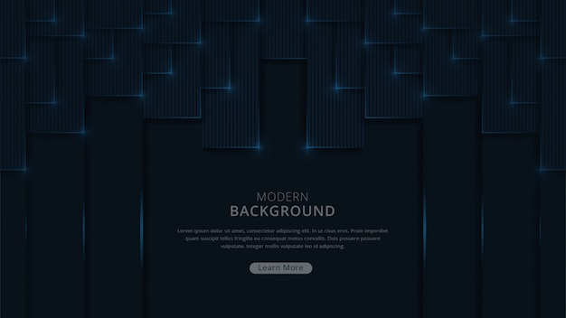 Luxury modern background with geometric shape dark navy color theme premium vector