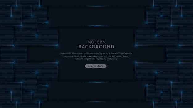 Luxury modern background with geometric shape dark navy color theme premium vector