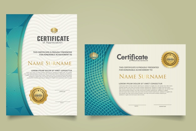 Luxury modern certificate template