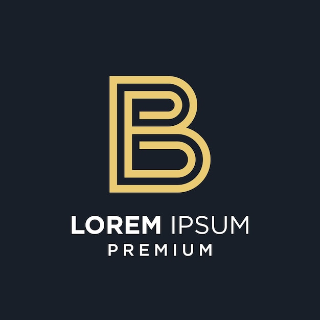 Luxury monogram b logo design