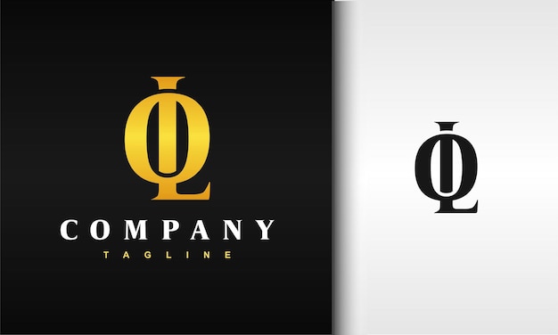 luxury monogram letter OL logo