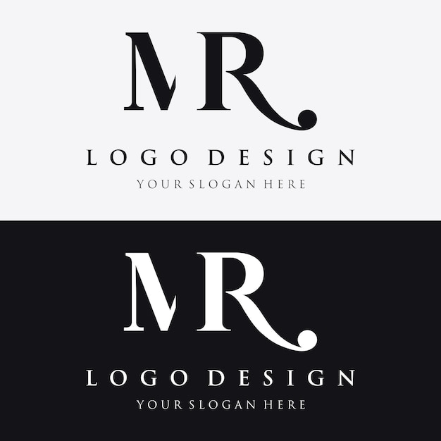 Luxury MR RM M R Letter Logo with an elegant modern and unique monogram Logo for business card business brand company