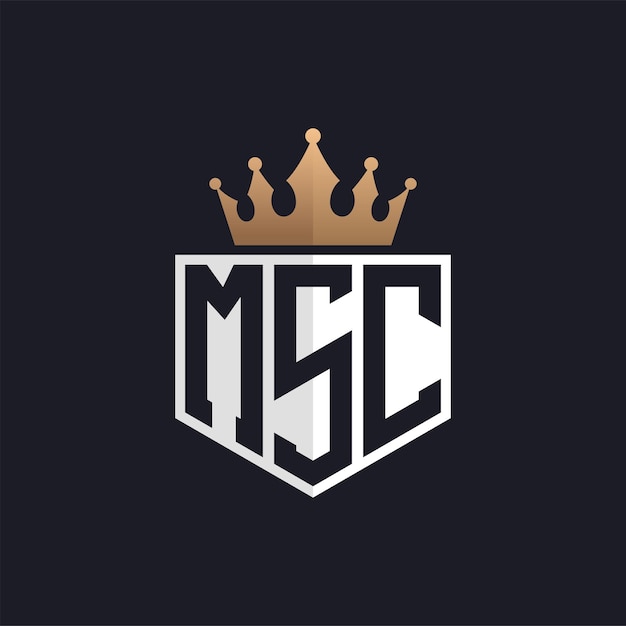 Luxury MSC Logo with Crown Elegant Initials MSC Letter Logo for Exclusive Brands Letter MSC Monogram for HighEnd Businesses