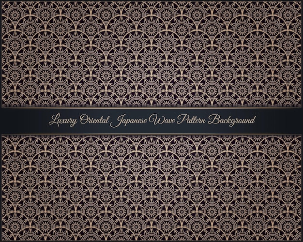 Luxury Oriental Japanese Wave Pattern Background