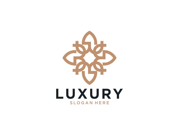 Luxury ornament geometry logo design