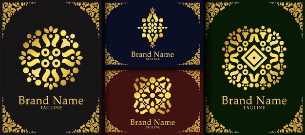 Luxury ornament style line art logo