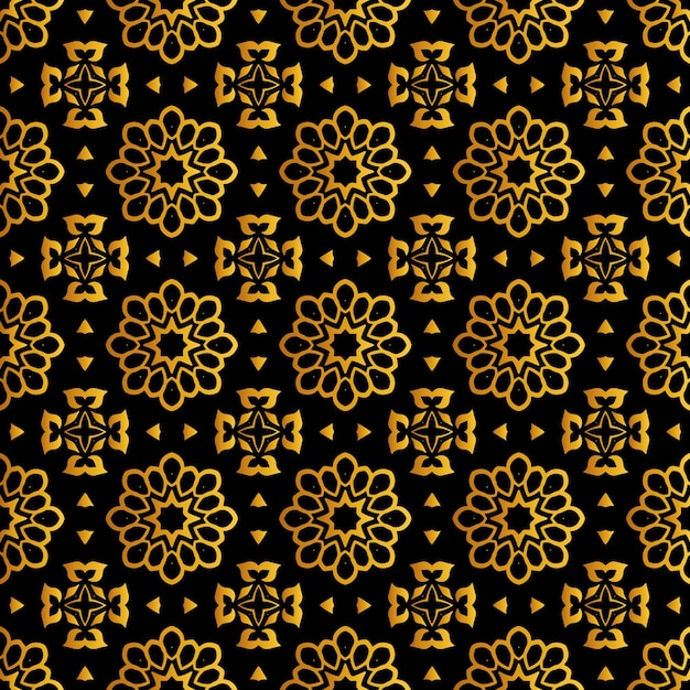 Luxury ornamental black and gold pattern