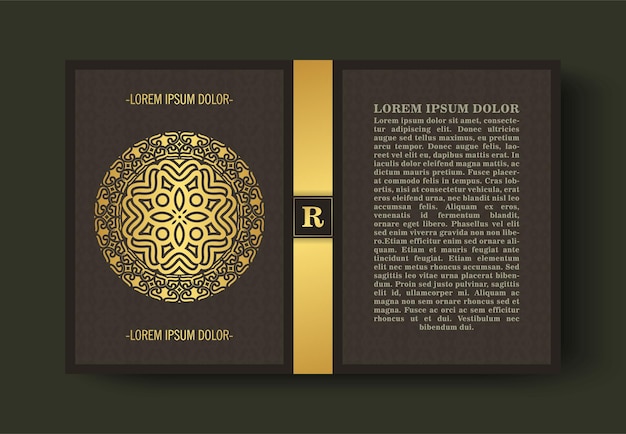 Luxury ornamental book cover design