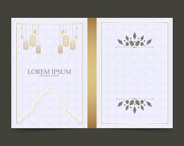 Luxury ornamental book cover design