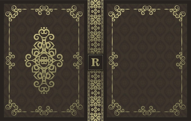 Luxury ornamental book cover design