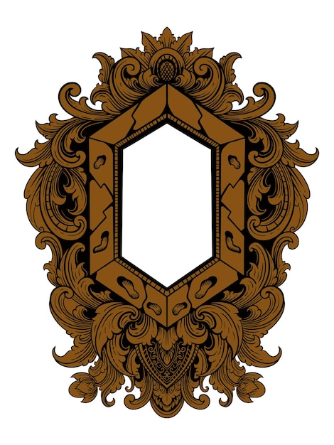 Luxury ornamental classic vector engraved frame