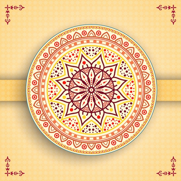 Luxury ornamental colorful mandala design