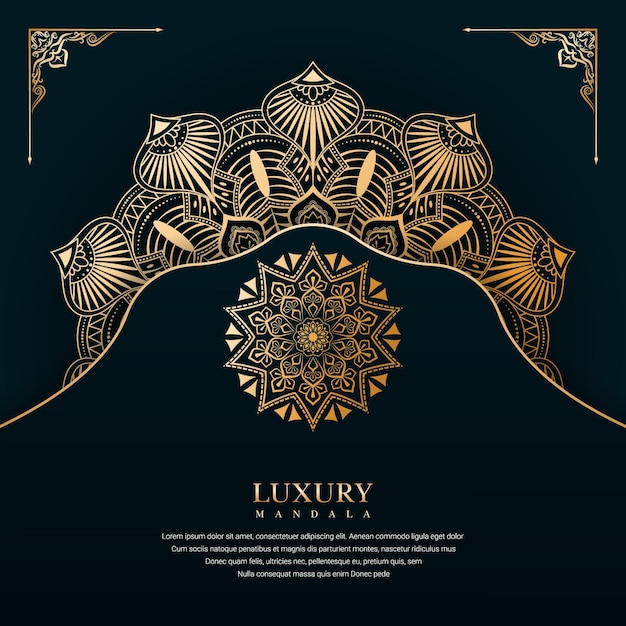 Luxury Ornamental Decorative Mandalas design with a background