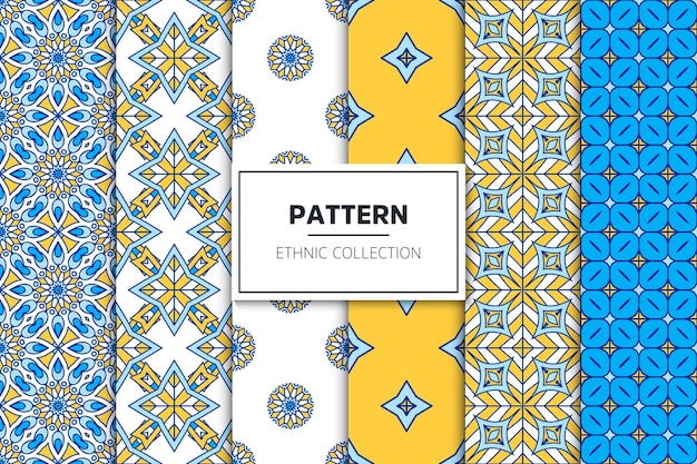 Luxury ornamental ethnic pattern collection