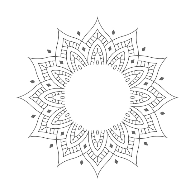 luxury ornamental frame in mandala style background