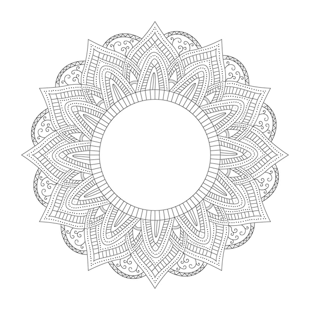 luxury ornamental frame in mandala style background