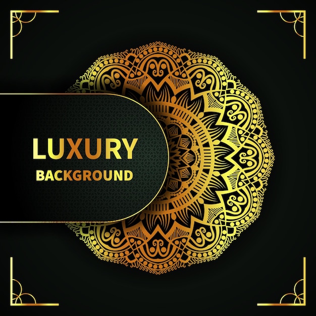 Luxury ornamental Gold background with mandala