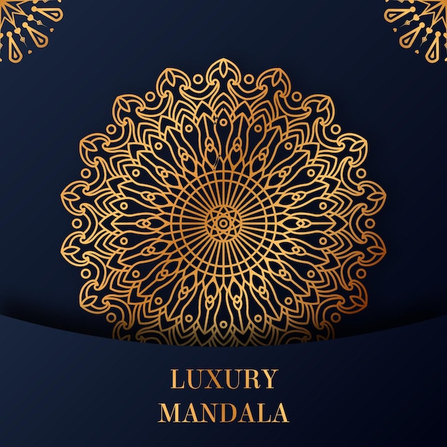 Luxury ornamental gold color mandala design background