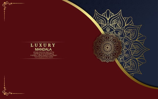 Luxury ornamental golden mandala background, arabesque style.