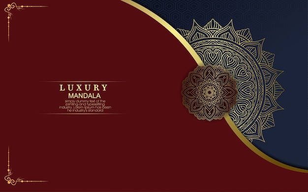 Luxury ornamental golden mandala background, arabesque style.