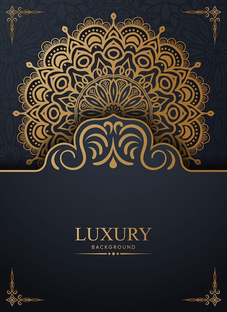 Luxury ornamental mandala background design with golden arabesque pattern