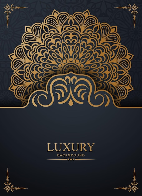 Luxury ornamental mandala background design with golden arabesque pattern