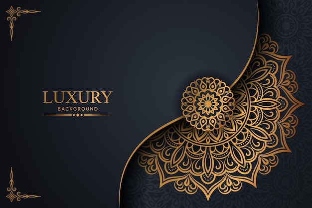 Luxury ornamental mandala background design with golden arabesque pattern